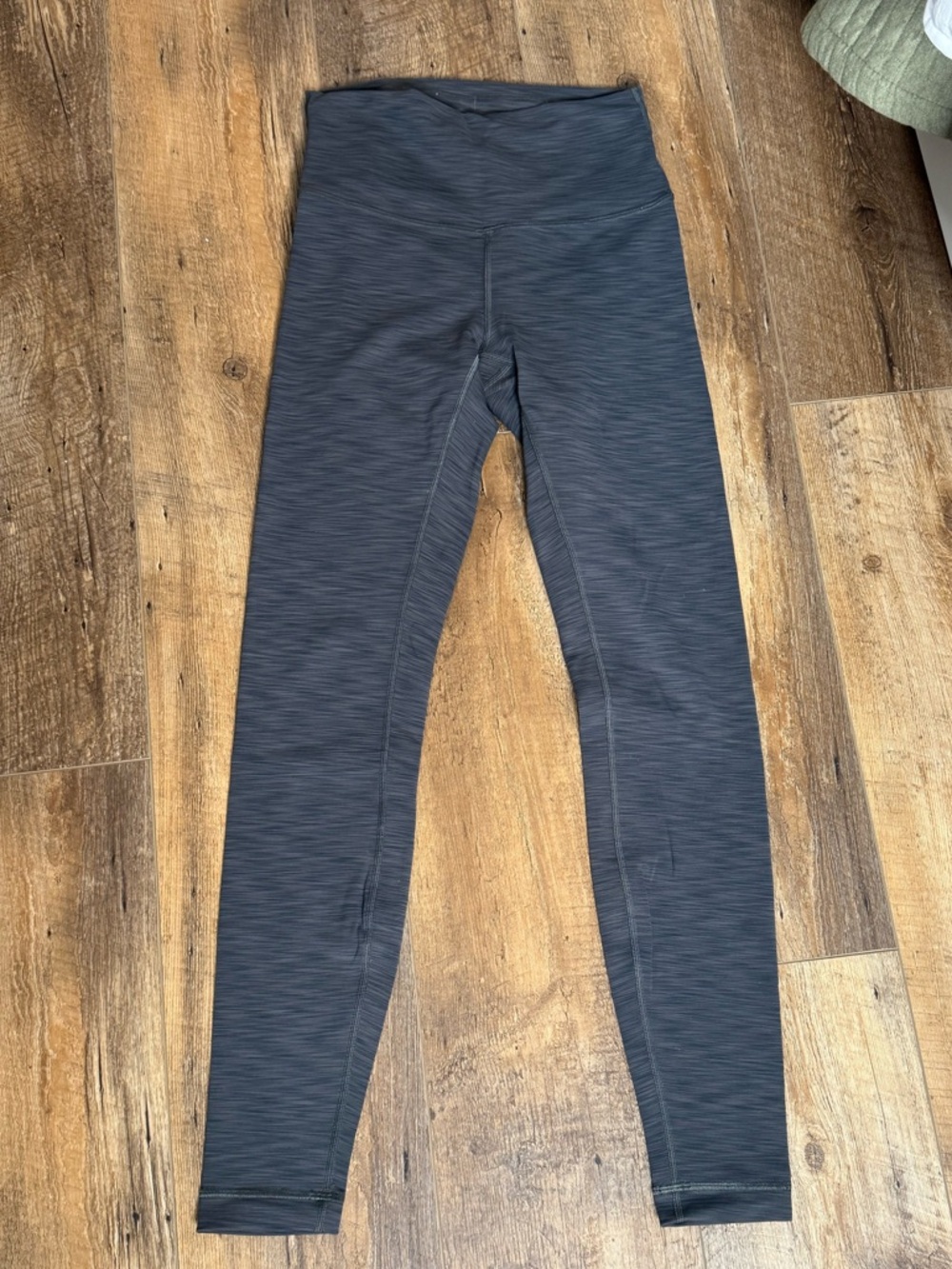 Lululemon Wunder Train High-Rise Tight 28" Heathered Graphite Grey, Size 6